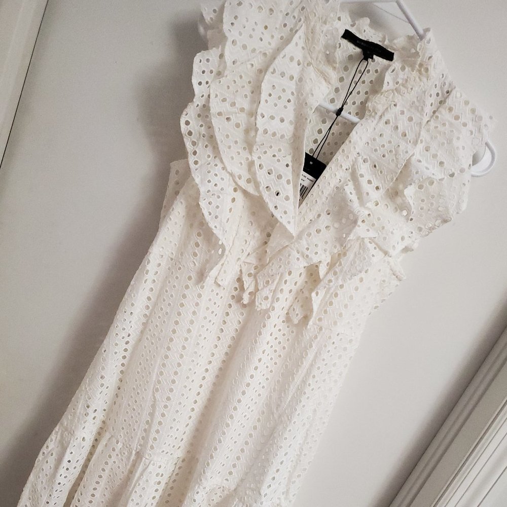 NWT BCBG MaxAzria Alica cotton eyelet mini dress